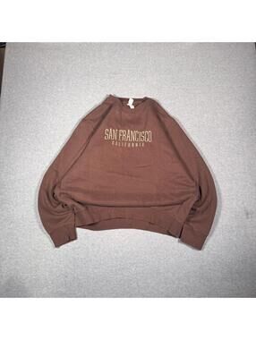 Brown San Francisco spellout crewneck